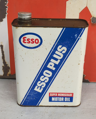Vintage french esso plus super - plus,