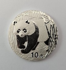 CINA 10 YUAN PANDA 2001 ONCIA D’ARGENTO