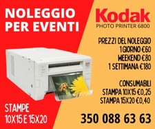 STAMPANTE A SUBLIMAZIONE KODAK 305 NOLEGGIO PER FOTOGRAFI E ORGANIZZATORI EVENTI