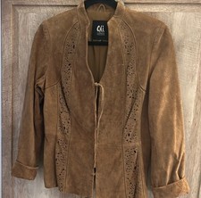 Giacca pelle scamosciata