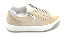 Igi e Co 7656522 sneaker lacci camoscio daino laminato platino cerniera lat. C