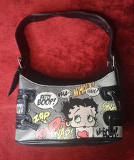 Borsa borsetta donna spalla Betty boop Nero Bianco rosso giallo pin up...
