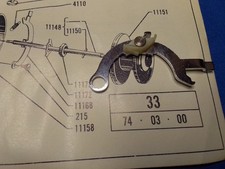 Mulinello vintage Abu Cardinal 33/3 Parts N.11168 New Part Trip Lever