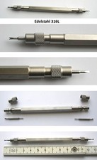 UTENSILE A MOLLA Premium completo 316L acciaio inox CACCIAVITE + FORCELLA + MANDRINO