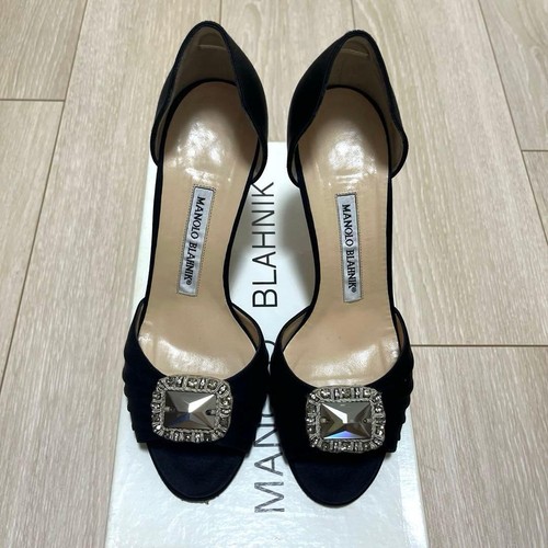 Manolo blahnik raso tacco - raso, alto