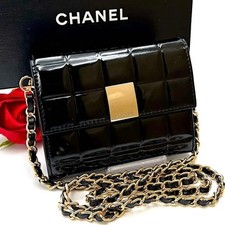CHANEL Black Patent Leather