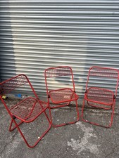 Set 3 sedie pieghevoli vintage