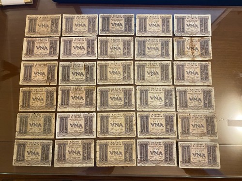Lotto banconote lira - 50, 1
