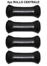 4 PZ RULLO CENTRALE REGGICHIGLIA L. 220mm FORO 20mm Ø 80mm CARRELLO BARCA