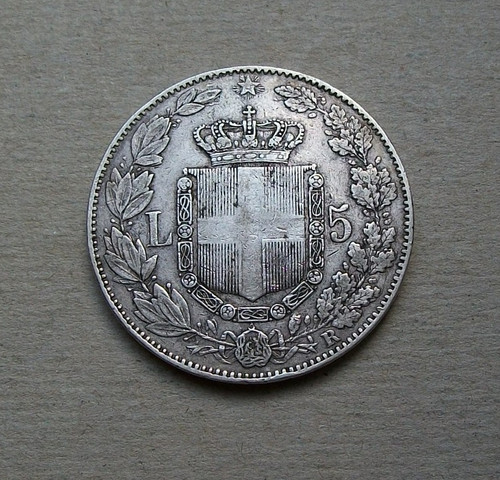 Lire 1879 umberto i - 5, scudone