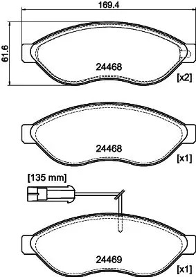 Pastiglie freno 2446807 textar - pastiglie,