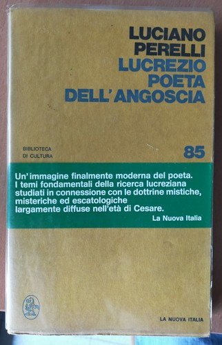 Lucrezio poeta dell angoscia - lucrezio,