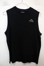 KAPPA Maglia Donna Taglia S Canotta Cotone Nero Logo Woman Manica Corta