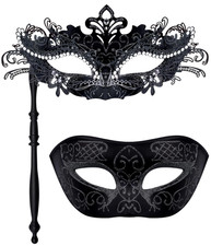 2 Pezzi Maschera Veneziana