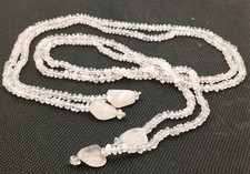 QUARZO ROSA - COLLANA DOPPIA SENZA CHIUSURA