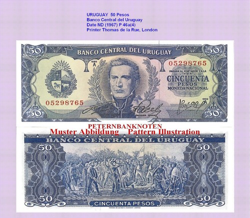 Uruguay pesos 1967 aunc - uruguay, 50