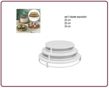 3 alzatine bianco alzata