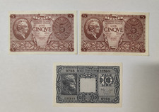 Lotto di 3 Biglietti di Stato da 5 e 10 Lire da Classificare, SI PARTE DA 1€!!!