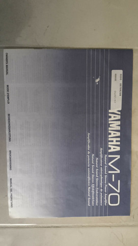 Yamaha owners manual - yamaha,