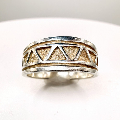 Anello fascia argento - a,