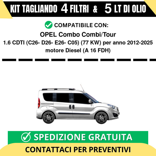 Tagliando per opel combo - per,