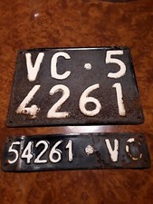 TARGA AUTO D’EPOCA COMPLETA VERCELLI IN FERRO  5 NUMERI RARA ORIGINALE ! 
