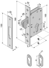 SERRATURA WELKA DA INFILARE PER SERRAMENTI LEGNO A GANCIO 025.30.00 E 30