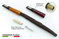 BOCCHINO PER SIGARO TOSCANO FUMA TOSCANO IN RADICA E METACRILATO INNESTO A VITE