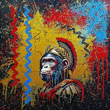 Dipinto su tela.Arte moderna.Pop Art. Opere d'arte.Quadri d'autore.Arredo design