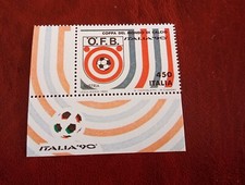 1990 ITALIA 90 Coppa del Mondo di Calcio Austria Lire 450 n 1892 da foglietto n4
