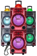 TOPTECH Altoparlante portatile 4000 Watt di potenza di picco con DISCO BALL & MICROFONO OMAGGIO