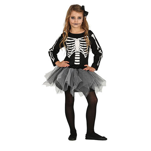 Costume scheletro tutu bambina - tutu,