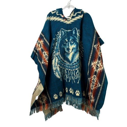 Poncho native arts unisex - native,