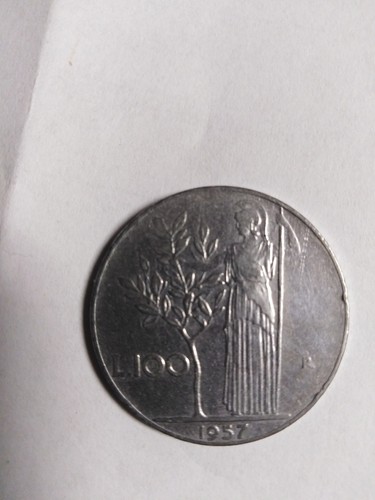 100 lire 1957 repubblica - lire,