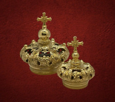 corone per santi imperiale ottone bagno oro Madonna Maria statua 2,5/3,5 cm