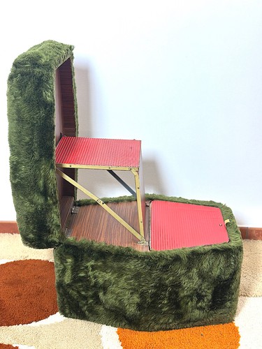 Pouf sgabello green vintage - -,