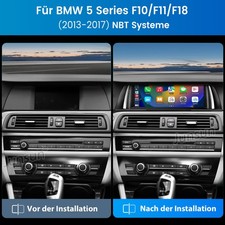Autoradio 10.25'' Android 14 LTE 4G GPS Navi DSP USB BMW Serie 5 F10 F11 2013-2017