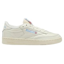 Reebok DONNA Club C 85 le Scarpe da Tennis Gesso Bianco Bambino Blu Nuovo Retrò