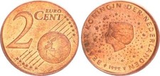 1999 Paesi Bassi 2 Cent Errori
