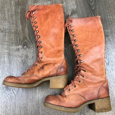 Stivali pelle stringati