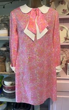 Mini abito rosa floreale anni