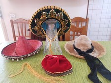 LOTTO DI N.4 VARI CAPPELLI  ORIGINALE '''FRA CUI SOMBRERO '''PICALLE'' ANNI 70