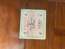 Banconota Allied Military Currency 5 Lire 1943