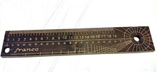 righello in legno 48x265 mm per misurazioni,  goniometro,cerchi , personalizzato