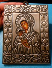 ICONA IN FOGLIA D'ARGENTO CON