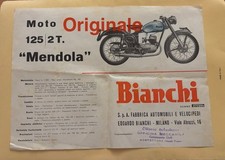 Moto BIANCHI MENDOLA  125  2T  1957 Pubblicità officina Sebastiani Montottone