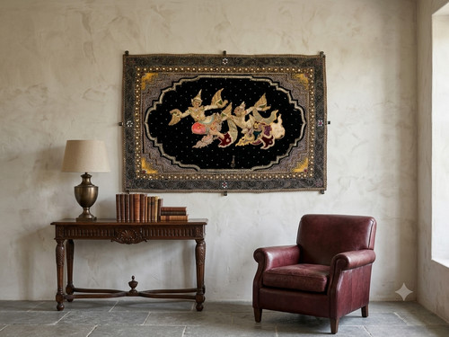 Arazzo antico birmano fatto - , a
