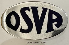 OSVA VALPERGA TORINO PLACCA PUBBLICITARIA RADIATORE AUTO METALLO CROMATO SMALTI