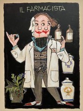 Il Farmacista Paolo Fresu Opera Dipinto SERIGRAFIA Moderna Firmato Numerato POP