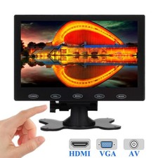 Pulsanti Touch Monitor LCD da 7" pollici Schermo Display HD con Altoparlante Ingresso HDMI/AV/VGA